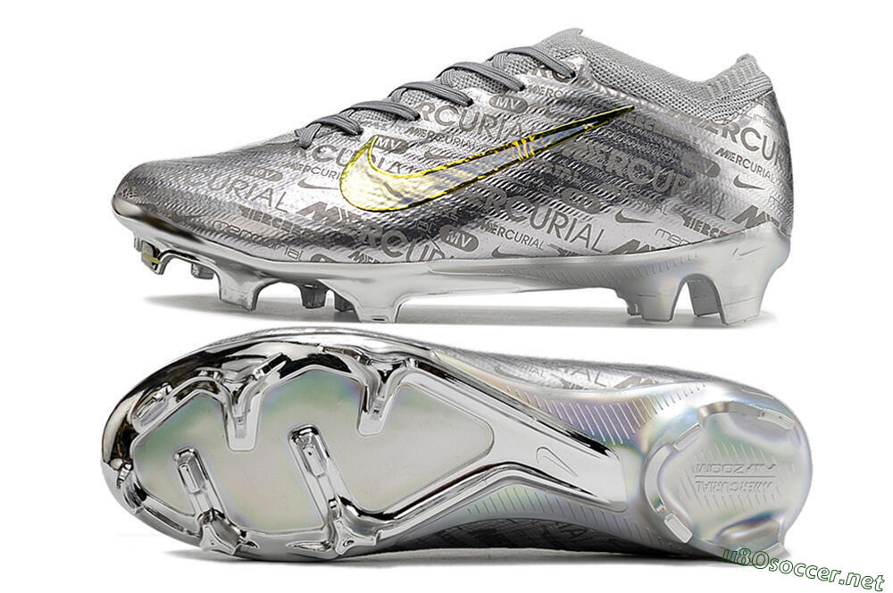 Men's Nike Air Zoom Mercurial Vapor 15 Elite FG Football Boots - Silver/Gold 1