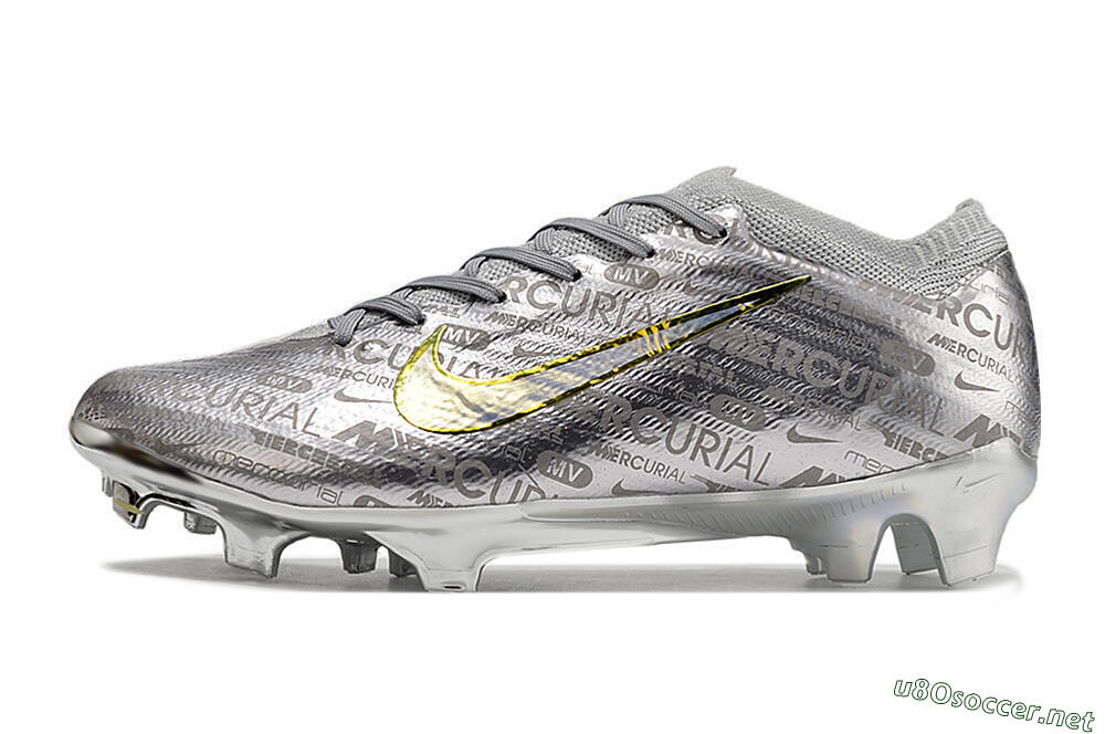 Men's Nike Air Zoom Mercurial Vapor 15 Elite FG Football Boots - Silver/Gold 0