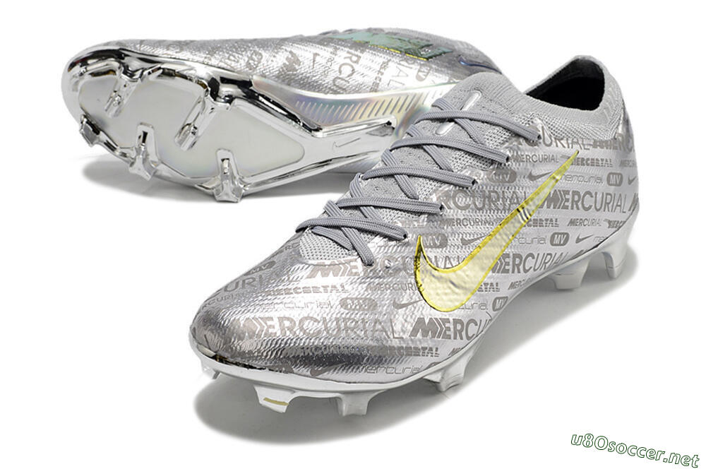 Men's Nike Air Zoom Mercurial Vapor 15 Elite FG Football Boots - Silver/Gold 3