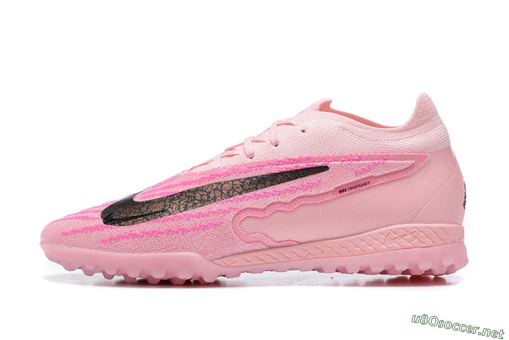 Men's Nike Phantom GX Elite TF Football Shoes - Pink/Black/Gold 0