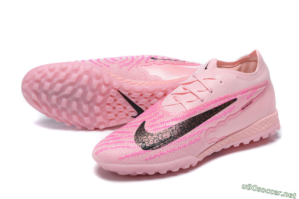 Men's Nike Phantom GX Elite TF Football Shoes - Pink/Black/Gold 3