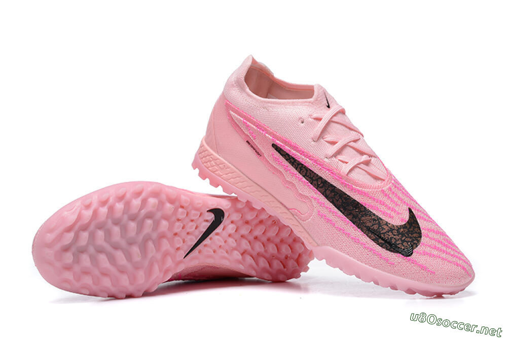 Men's Nike Phantom GX Elite TF Football Shoes - Pink/Black/Gold 4