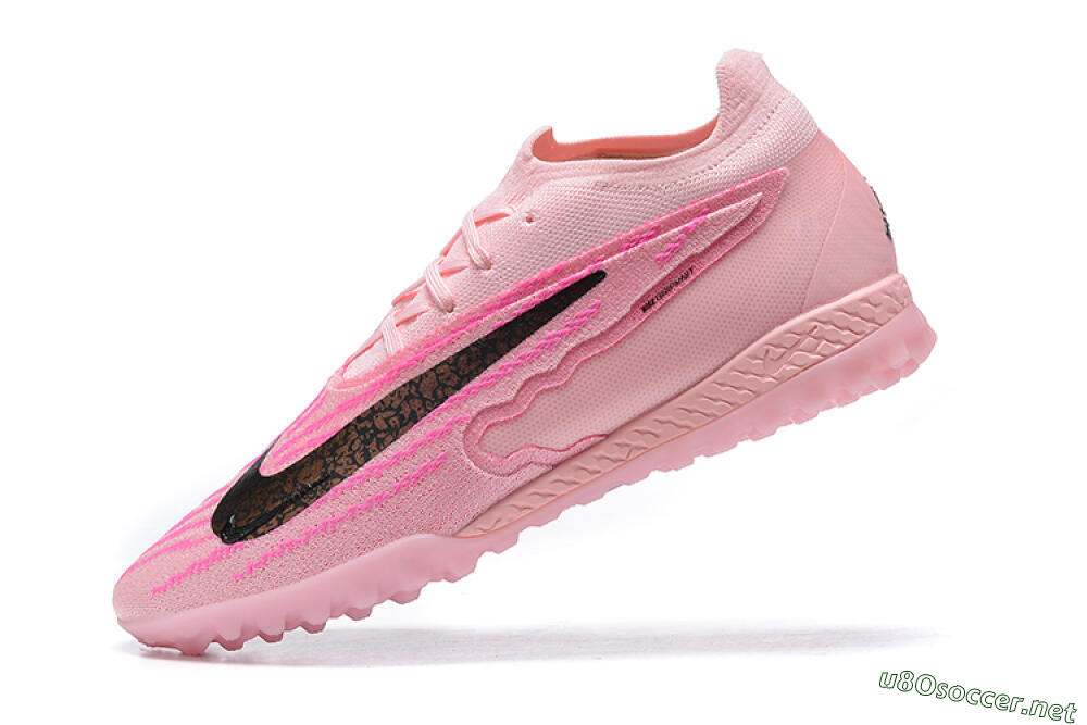 Men's Nike Phantom GX Elite TF Football Shoes - Pink/Black/Gold 7