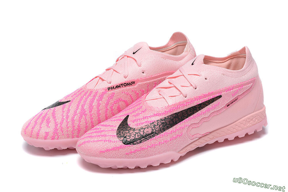 Men's Nike Phantom GX Elite TF Football Shoes - Pink/Black/Gold 9