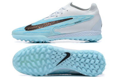 Men's Nike Phantom GX Elite TF Football Shoes - White/Blue/Black