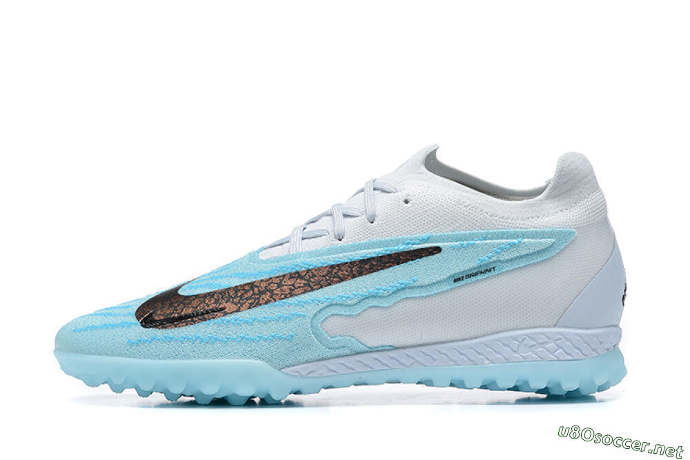 Men's Nike Phantom GX Elite TF Football Shoes - White/Blue/Black 0