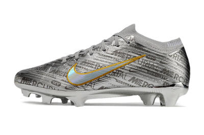 Unisex Nike Air Zoom Mercurial Vapor 15 Elite FG Football Boots - Sliver/Gold/Rainbow