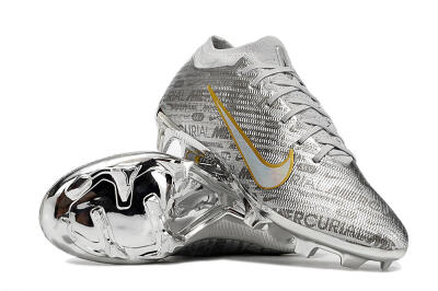 Unisex Nike Air Zoom Mercurial Vapor 15 Elite FG Football Boots - Sliver/Gold/Rainbow