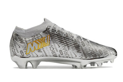 Unisex Nike Air Zoom Mercurial Vapor 15 Elite FG Football Boots - Sliver/Gold/Rainbow