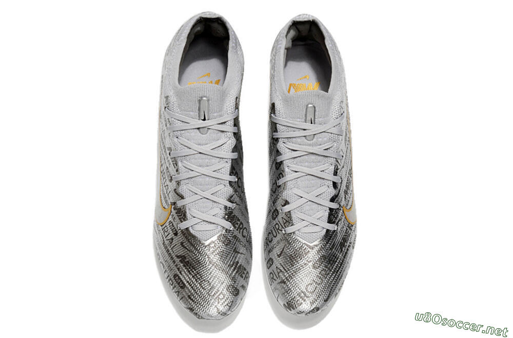 Unisex Nike Air Zoom Mercurial Vapor 15 Elite FG Football Boots - Sliver/Gold/Rainbow 5