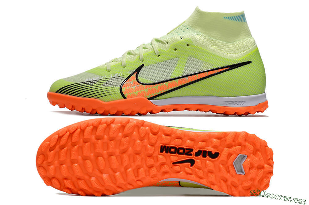Men's Nike Air Zoom Mercurial Superfly 15 Elite TF Football Shoes - Yellow/Orange/Black 1