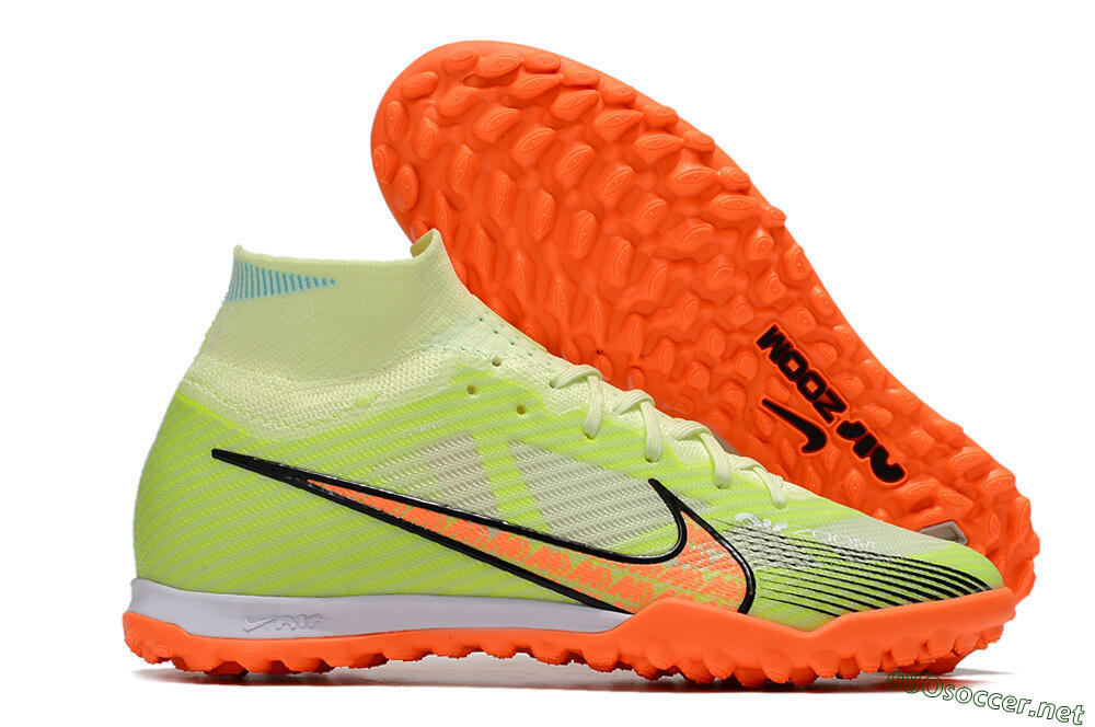 Men's Nike Air Zoom Mercurial Superfly 15 Elite TF Football Shoes - Yellow/Orange/Black 2