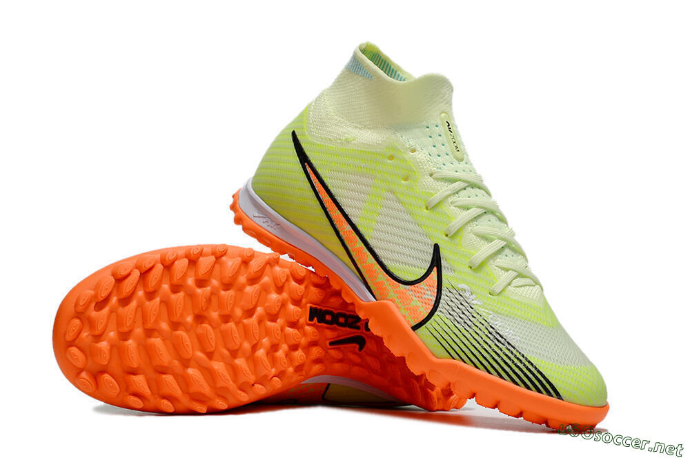 Men's Nike Air Zoom Mercurial Superfly 15 Elite TF Football Shoes - Yellow/Orange/Black 3