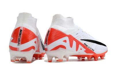 Men's Nike Air Zoom Mercurial Superfly 9 Elite AG Football Boots - White/Red/Black
