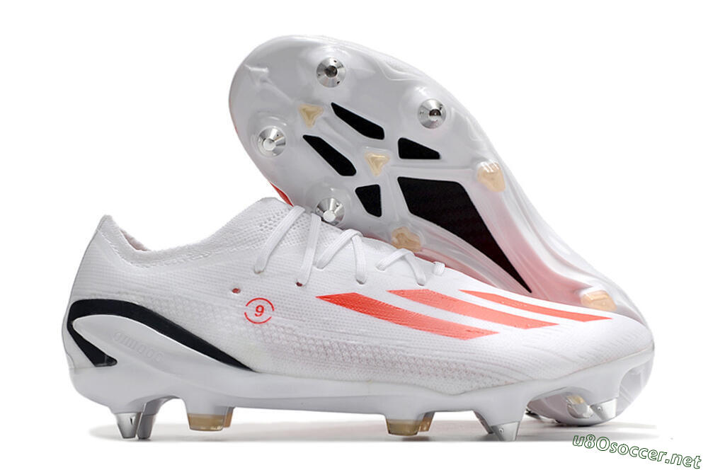 Men's Adidas X Speedportal.1 SG Football Boots - White/Orange/Black 2