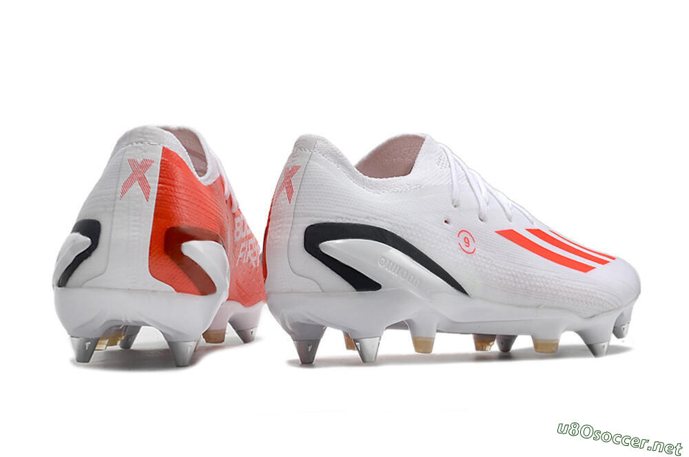 Men's Adidas X Speedportal.1 SG Football Boots - White/Orange/Black 6
