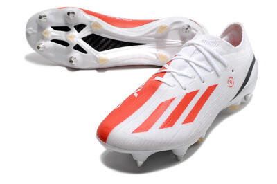 Men's Adidas X Speedportal.1 SG Football Boots - White/Orange/Black