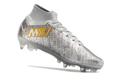Men's Nike Air Zoom Mercurial Superfly 9 Elite SG Football Boots - Sliver/Orange