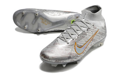 Men's Nike Air Zoom Mercurial Superfly 9 Elite SG Football Boots - Sliver/Orange