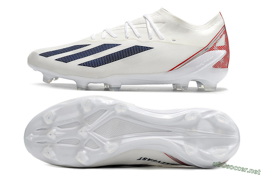 Men's Adidas X Speedportal.1 UAS FG Football Boots - White/Black/Red 1