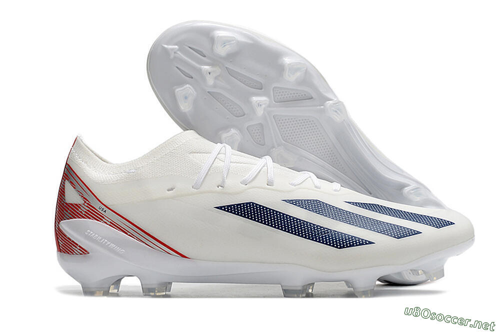 Men's Adidas X Speedportal.1 UAS FG Football Boots - White/Black/Red 2