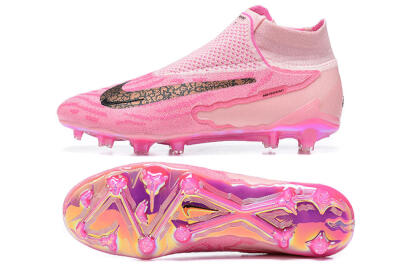 Men's Nike Phantom GX Elite DF Link FG Football Boots - Pink/Black/Gold