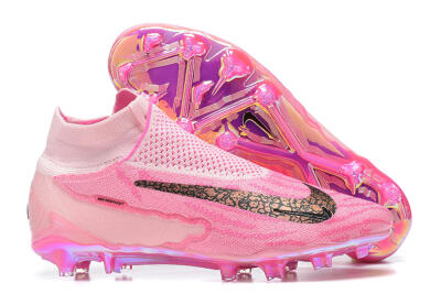 Men's Nike Phantom GX Elite DF Link FG Football Boots - Pink/Black/Gold