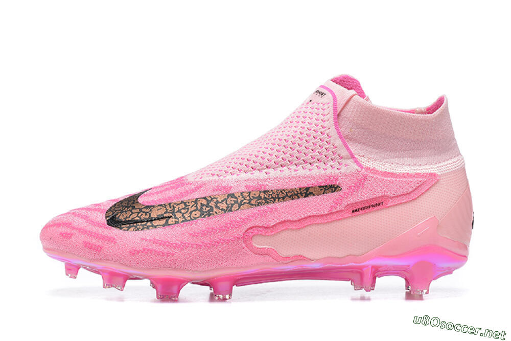 Men's Nike Phantom GX Elite DF Link FG Football Boots - Pink/Black/Gold 0