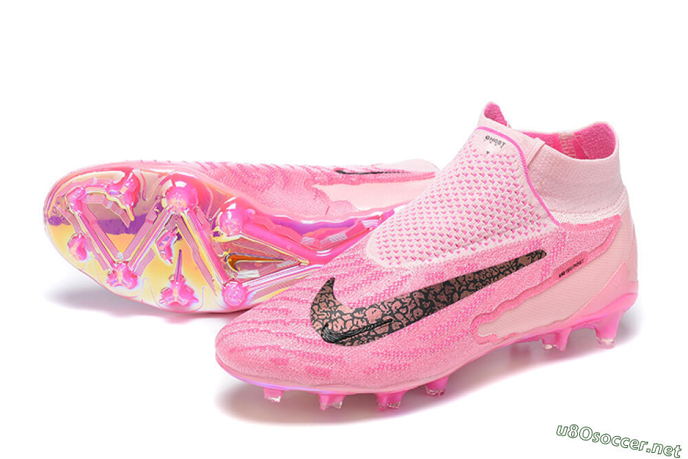 Men's Nike Phantom GX Elite DF Link FG Football Boots - Pink/Black/Gold 3
