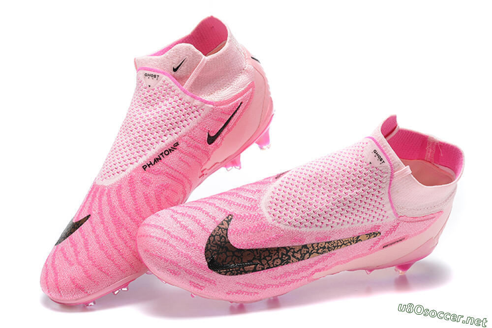 Men's Nike Phantom GX Elite DF Link FG Football Boots - Pink/Black/Gold 5