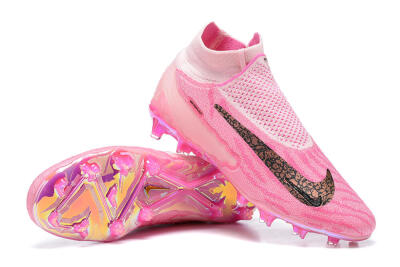 Men's Nike Phantom GX Elite DF Link FG Football Boots - Pink/Black/Gold