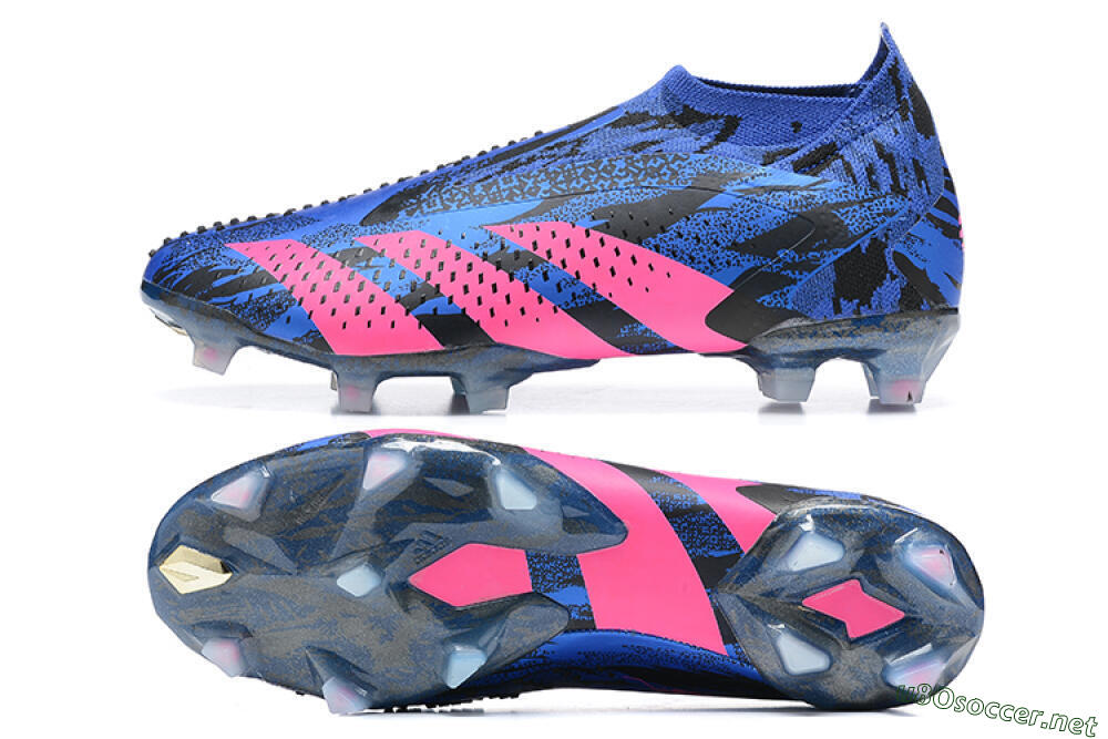 Men's Paul Pogba x Adidas Predator Accuracy+ FG Football Boots - Blue/Black/Pink 1