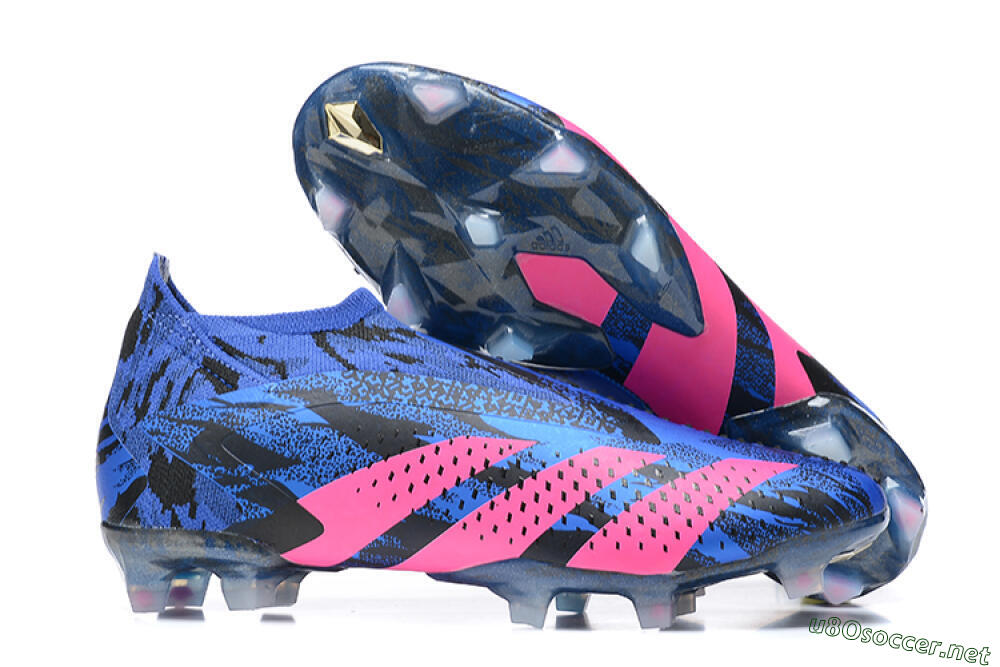Men's Paul Pogba x Adidas Predator Accuracy+ FG Football Boots - Blue/Black/Pink 2