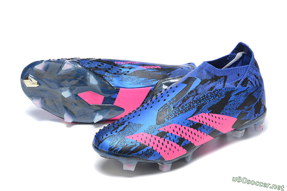 Men's Paul Pogba x Adidas Predator Accuracy+ FG Football Boots - Blue/Black/Pink 3