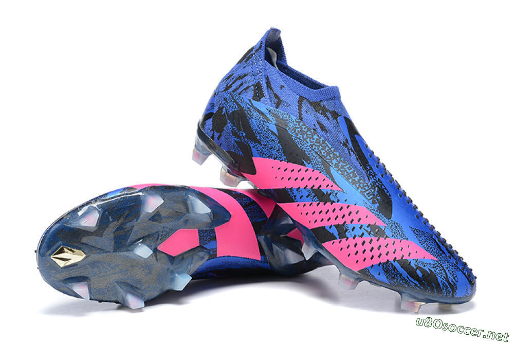 Men's Paul Pogba x Adidas Predator Accuracy+ FG Football Boots - Blue/Black/Pink 4