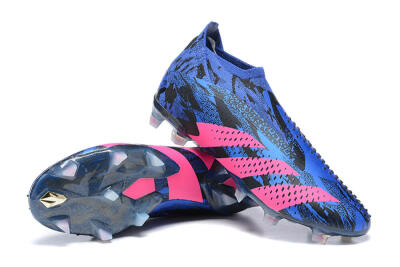 Men's Paul Pogba x Adidas Predator Accuracy+ FG Football Boots - Blue/Black/Pink