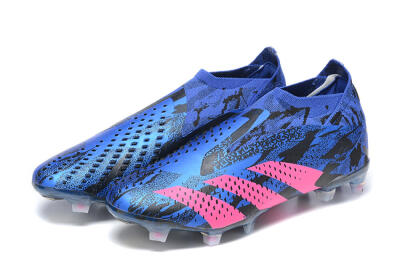Men's Paul Pogba x Adidas Predator Accuracy+ FG Football Boots - Blue/Black/Pink
