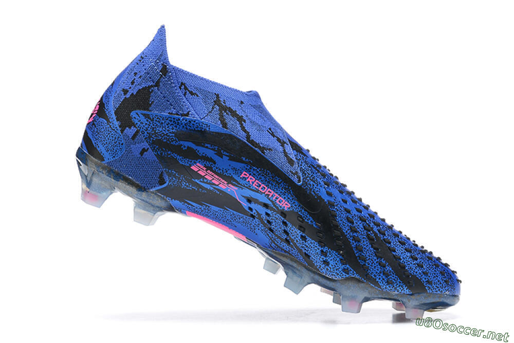 Men's Paul Pogba x Adidas Predator Accuracy+ FG Football Boots - Blue/Black/Pink 6