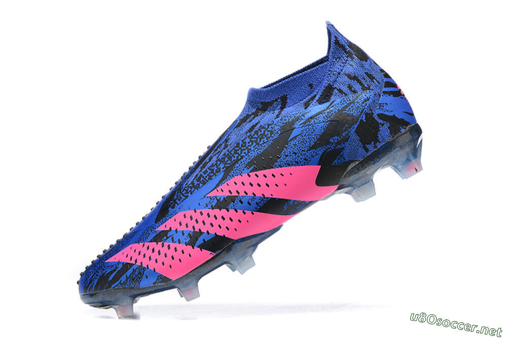 Men's Paul Pogba x Adidas Predator Accuracy+ FG Football Boots - Blue/Black/Pink 7