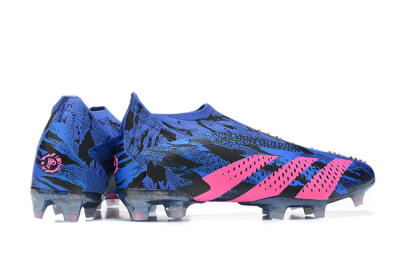 Men's Paul Pogba x Adidas Predator Accuracy+ FG Football Boots - Blue/Black/Pink