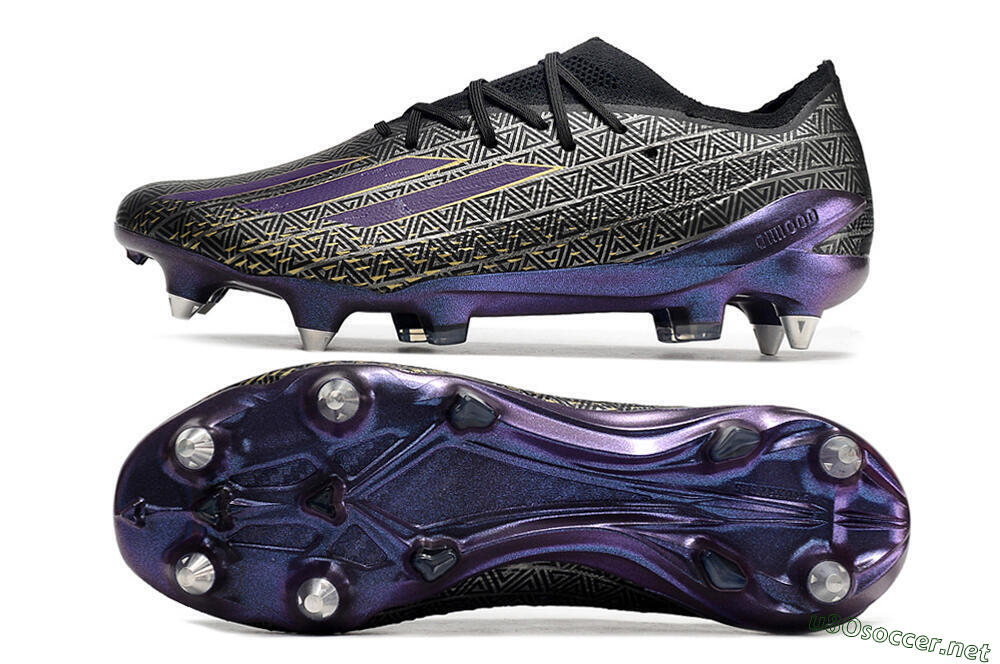 Men's Adidas X Speedportal.1 FG Football Boots - Black/Sliver/Purple 1