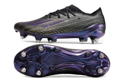 Men's Adidas X Speedportal.1 FG Football Boots - Black/Sliver/Purple