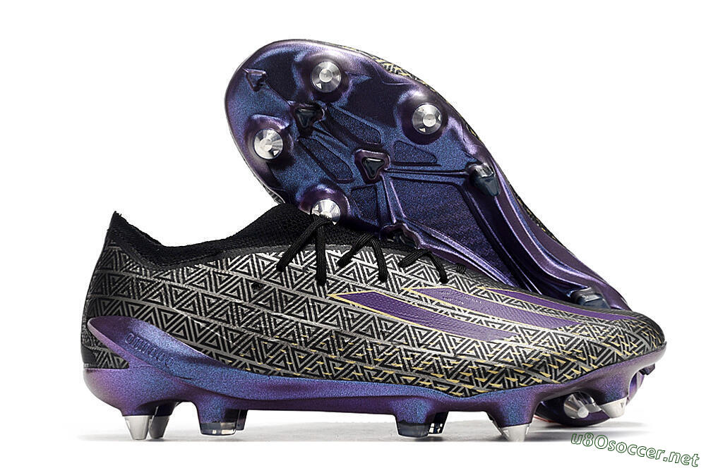 Men's Adidas X Speedportal.1 FG Football Boots - Black/Sliver/Purple 2