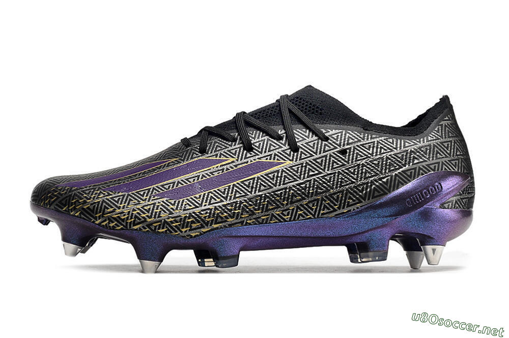 Men's Adidas X Speedportal.1 FG Football Boots - Black/Sliver/Purple 0