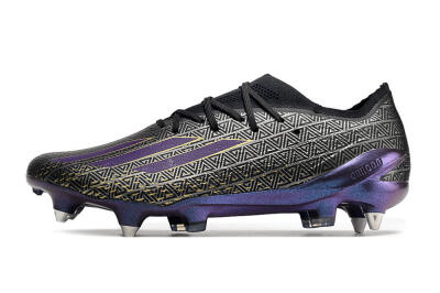 Men's Adidas X Speedportal.1 FG Football Boots - Black/Sliver/Purple