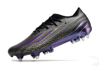 Men's Adidas X Speedportal.1 FG Football Boots - Black/Sliver/Purple