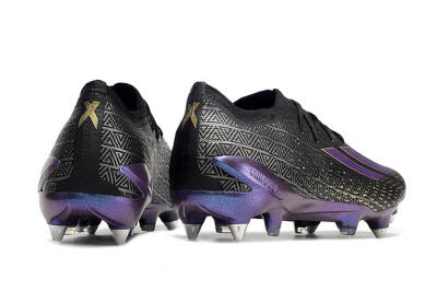 Men's Adidas X Speedportal.1 FG Football Boots - Black/Sliver/Purple