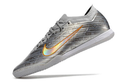 Men's Nike Air Zoom Mercurial Vapor 15 Elite IC Football Shoes - Silver/Gold