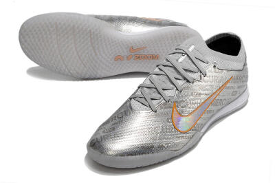 Men's Nike Air Zoom Mercurial Vapor 15 Elite IC Football Shoes - Silver/Gold