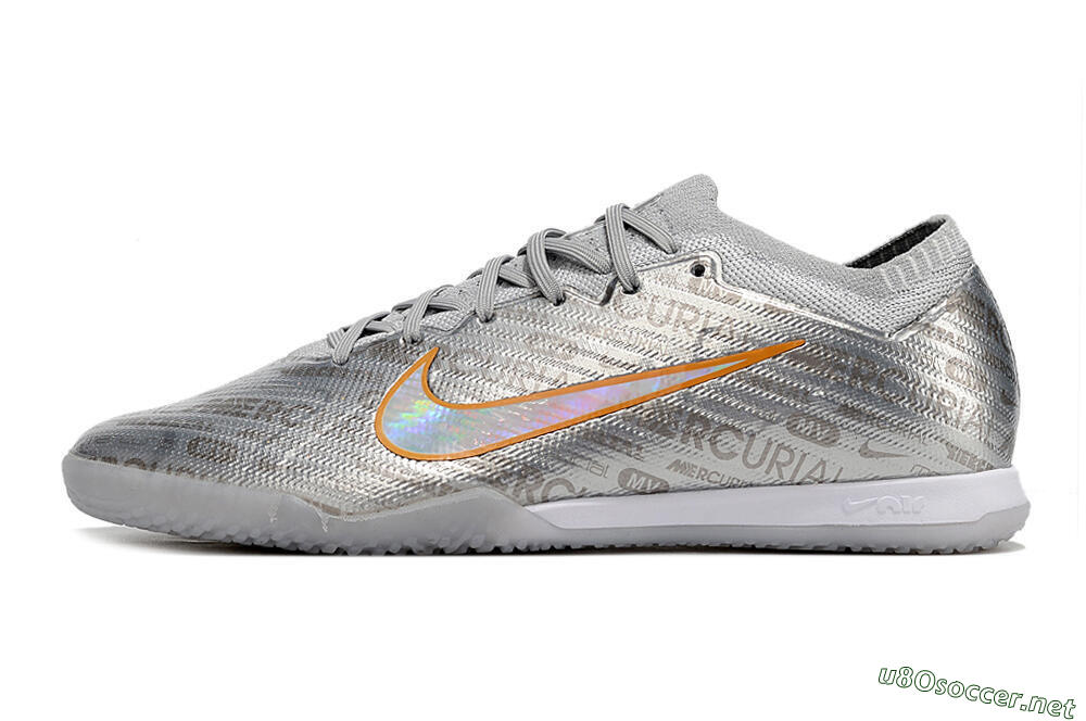 Men's Nike Air Zoom Mercurial Vapor 15 Elite IC Football Shoes - Silver/Gold 0